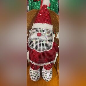 Shiny Disco Santa Claus! NWT! Approximately 28”